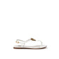 White Leather Flip-Flop Sandal