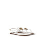 White Leather Flip-Flop Sandal