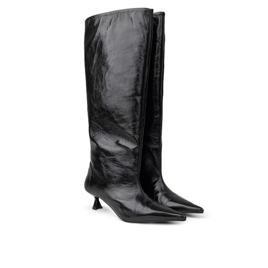Black Leather Boot