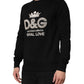 Black Cotton DG Crystal Embellished Sweater