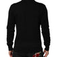 Black Cotton DG Crystal Embellished Sweater
