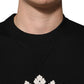 Black Cotton DG Crystal Embellished Sweater