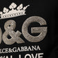 Black Cotton DG Crystal Embellished Sweater