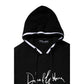 Black Hooded Logo Print Sweatshirt Sweater