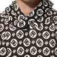 Brown White DG Logo Short Hoodie Sweater