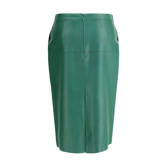 Leather midi Skirt