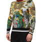 Tropical Heart Crown Silk Pullover Sweater
