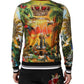 Tropical Heart Crown Silk Pullover Sweater