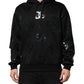 Black DG Logo Hoodie Metallic Print Sweater