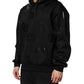 Black DG Logo Hoodie Metallic Print Sweater