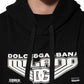 Black Cotton DG Milano Logo Print Hoodie Sweater