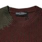 Multicolor Cotton Abstract Men Pullover Sweater