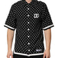 Black Polka Dot Short Sleeves Collared Polo T-shirt