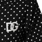 Black Polka Dot Short Sleeves Collared Polo T-shirt