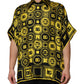Yellow Silk Silver DG Logo Geometric T-shirt