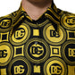 Yellow Silk Silver DG Logo Geometric T-shirt