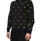 Black Logo Jacquard Knitted Polo Shirt T-shirt
