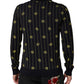 Black Logo Jacquard Knitted Polo Shirt T-shirt