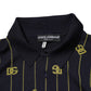 Black Logo Jacquard Knitted Polo Shirt T-shirt