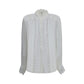 Ruffled silk muslin and lace Blouse