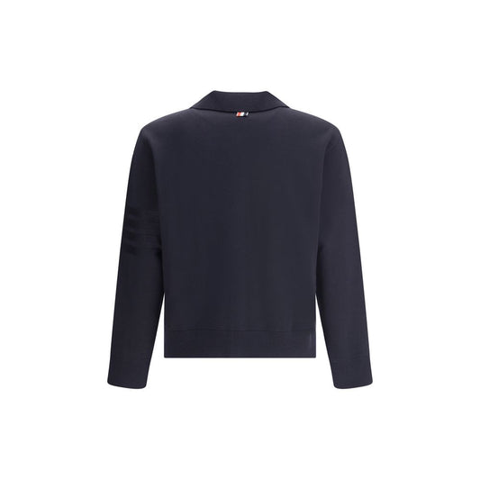 Double Face Full Zip Up Cardigan In Meri