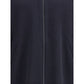 Double Face Full Zip Up Cardigan In Meri
