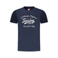 Blue Cotton Women T-Shirt