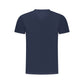 Blue Cotton Women T-Shirt