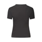 Black Cotton Women T-Shirt