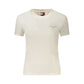 White Cotton Women T-Shirt