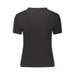 Black Cotton Women T-Shirt
