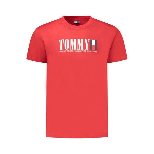 Red Cotton Men T-Shirt