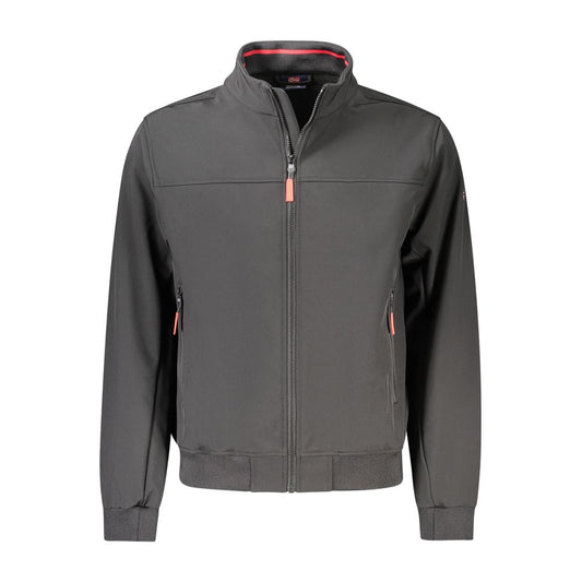 Black Polyester Men Jacket