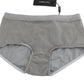 Shimmering Silver Stretch Cotton Underwear