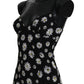 Elegant Black Daisy Floral Lace Chemise Dress