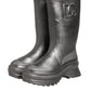 Black Argento Pull On Rain Boots Shoes