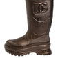 Metallic Bronze Pull On Rain Boots Shoes