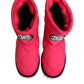 Pink White Viscose Padded Mid Calf Boots Shoes