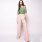 Pink Polyester Jeans & Pant