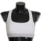 Elegant White Stretch Sport Bra