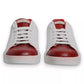 White Red Leather Logo Portofino Sneaker