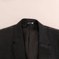 Gray Patterned Wool 3 Piece Slim Suit