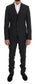 Gray Patterned Wool 3 Piece Slim Suit