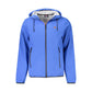 Blue Polyester Men Jacket