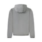 Gray Polyester Men's Hooded Jacket