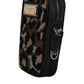 Multicolor Leopard Jacquard Logo Plaque Neck Strap Bag