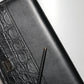 Black Leather DG Plaque Zip Around Continental Wallet