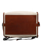 Beige Brown Canvas Leather EDGE Travel Men Back Pack Bag