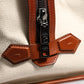 Beige Brown Canvas Leather EDGE Travel Men Back Pack Bag