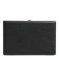 Black Leather Gold Frame Clutch Evening Party Purse Bag